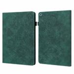 For Amazon Fire HD 10 2017 / 2019 Peacock Embossed Pattern Leather Tablet Case with Sleep / Wake-up Function(Green)