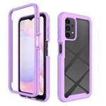 For Samsung Galaxy A13 4G Starry Sky Solid Color Series Shockproof PC + TPU Phone Case(Purple)