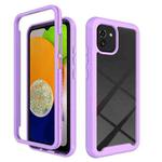 For Samsung Galaxy A03 164mm Starry Sky Solid Color Series Shockproof PC + TPU Phone Case(Purple)