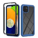 For Samsung Galaxy A03 166mm Starry Sky Solid Color Series Shockproof PC + TPU Phone Case(Royal Blue)