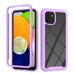 For Samsung Galaxy A03 166mm Starry Sky Solid Color Series Shockproof PC + TPU Phone Case(Purple)