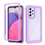 For Samsung Galaxy A33 5G Starry Sky Solid Color Series Shockproof PC + TPU Phone Case(Purple)