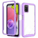 For Samsung Galaxy A03s 164mm Starry Sky Solid Color Series Shockproof PC + TPU Phone Case(Purple)