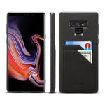 For Galaxy Note9 Denior V1 Luxury Car Cowhide Leather Protective Case with Double Card Slots(Black)