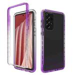 For Samsung Galaxy A73 5G Transparency Two-color Gradient PC + TPU Phone Case(Purple)