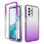 For Samsung Galaxy A23 4G Transparency Two-color Gradient PC + TPU Phone Case(Purple)