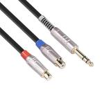 TC030YTR048-03 6.35mm Male to Dual RCA Female Bifurcated Audio Cable, Length: 30cm