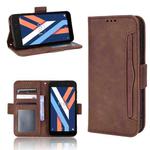 For Wiko Y52 Skin Feel Calf Pattern Leather Phone Case(Brown)