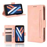 For Wiko Y52 Skin Feel Calf Pattern Leather Phone Case(Pink)