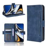 For Xiaomi Poco M4 Pro 5G Skin Feel Calf Pattern Leather Phone Case(Blue)