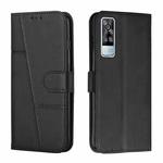 vivo Y51 2020/Y51 2020 December/Y31 2020/Y51a Stitching Calf Texture Buckle Leather Phone Case(Black)