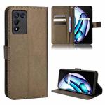 For OPPO Realme Q3T / Q3S Diamond Texture Leather Phone Case(Brown)