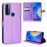 For TCL 20 SE Diamond Texture Leather Phone Case(Purple)