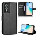 For vivo Y76 5G Diamond Texture Leather Phone Case(Black)