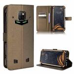 For Doogee S88 Pro / S88 Plus Diamond Texture Leather Phone Case(Brown)