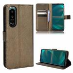 For Sony Xperia 5 III Diamond Texture Leather Phone Case(Brown)