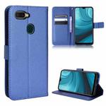 For OPPO A7 / AX7 / A5s / AX5s / A21 Diamond Texture Leather Phone Case(Blue)