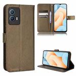 For vivo iQOO U5 5G Diamond Texture Leather Phone Case(Brown)