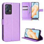 For vivo iQOO U5 5G Diamond Texture Leather Phone Case(Purple)