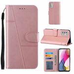 For Motorola Moto G Stylus 2021 Stitching Calf Texture Buckle Leather Phone Case(Pink)