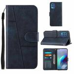 For Motorola Moto G100 / Edge S Stitching Calf Texture Buckle Leather Phone Case(Blue)