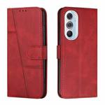 For Motorola Edge X30 Stitching Calf Texture Buckle Leather Phone Case(Red)