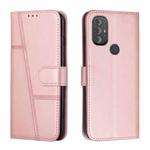 For Motorola Moto G Power 2022 Stitching Calf Texture Buckle Leather Phone Case(Pink)