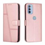 For Motorola Moto G31 / G41 Stitching Calf Texture Buckle Leather Phone Case(Pink)