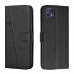 For Motorola Moto G50 5G Stitching Calf Texture Buckle Leather Phone Case(Black)