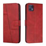 For Motorola Moto G50 5G Stitching Calf Texture Buckle Leather Phone Case(Red)