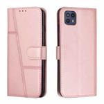 For Motorola Moto G50 5G Stitching Calf Texture Buckle Leather Phone Case(Pink)