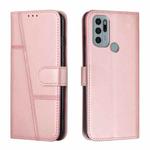 For Motorola Moto G60S Stitching Calf Texture Buckle Leather Phone Case(Pink)