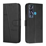For Tecno Pova Neo Stitching Calf Texture Buckle Leather Phone Case(Black)
