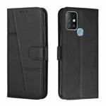 For Infinix Hot 10 Stitching Calf Texture Buckle Leather Phone Case(Black)