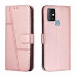 For Infinix Hot 10 Stitching Calf Texture Buckle Leather Phone Case(Pink)