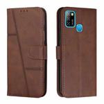 For Infinix Hot 10 Lite / Smart 5 2020 Stitching Calf Texture Buckle Leather Phone Case(Brown)