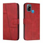For Infinix Hot 10 Lite / Smart 5 2020 Stitching Calf Texture Buckle Leather Phone Case(Red)