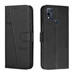 For Infinix Hot 10 Play / Smart 5 2021 Stitching Calf Texture Buckle Leather Phone Case(Black)