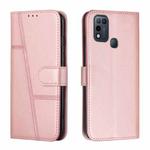 For Infinix Hot 10 Play / Smart 5 2021 Stitching Calf Texture Buckle Leather Phone Case(Pink)