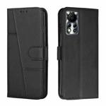 For Infinix Hot 11S NFC Stitching Calf Texture Buckle Leather Phone Case(Black)