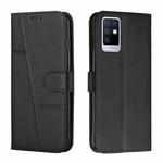 For Infinix Note 10 Stitching Calf Texture Buckle Leather Phone Case(Black)