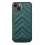 D-03 PU Leather + TPU + PC + Electroplated Phone Case For iPhone 13(Green)