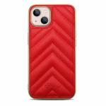 D-03 PU Leather + TPU + PC + Electroplated Phone Case For iPhone 13 Pro Max(Red)