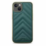 D-03 PU Leather + TPU + PC + Electroplated Phone Case For iPhone 13 Pro Max(Green)