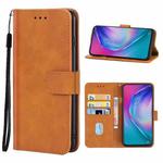 Leather Phone Case For TECNO Camon 15 Premier(Brown)