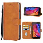 Leather Phone Case For Infinix Hot 4(Brown)