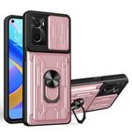 For OPPO Realme 9i / A36 / A76 Sliding Camshield Card Phone Case(Rose Gold)