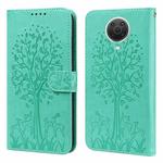 For Nokia G20 / G10 / 6.3 Tree & Deer Pattern Pressed Flip Leather Phone Case(Green)