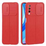 For Huawei Y9s Litchi Texture Sliding Camshield TPU Phone Case(Red)