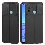 For OPPO A53 2020/ A32 5G / A33 2020 / A53s Litchi Texture Sliding Camshield TPU Phone Case(Black)